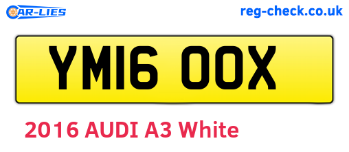 YM16OOX are the vehicle registration plates.