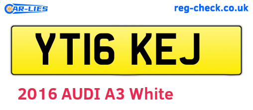 YT16KEJ are the vehicle registration plates.