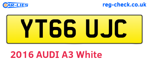 YT66UJC are the vehicle registration plates.