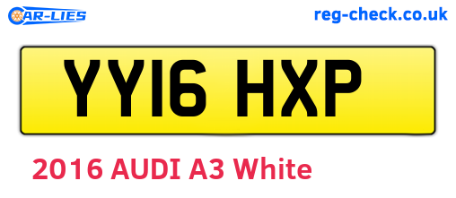 YY16HXP are the vehicle registration plates.