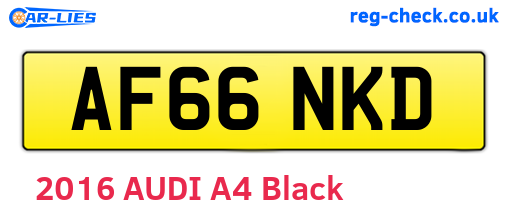 AF66NKD are the vehicle registration plates.
