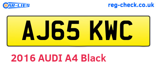 AJ65KWC are the vehicle registration plates.