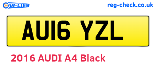 AU16YZL are the vehicle registration plates.