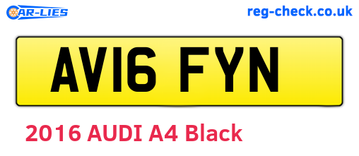 AV16FYN are the vehicle registration plates.