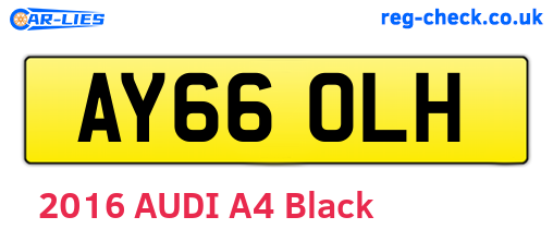 AY66OLH are the vehicle registration plates.