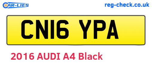 CN16YPA are the vehicle registration plates.