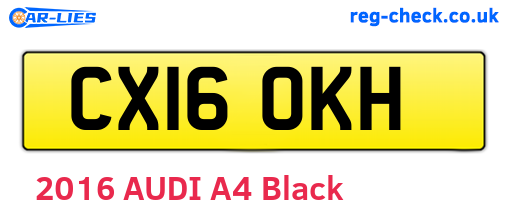 CX16OKH are the vehicle registration plates.