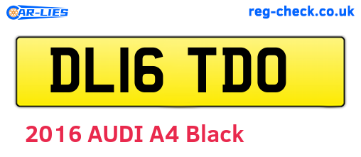 DL16TDO are the vehicle registration plates.