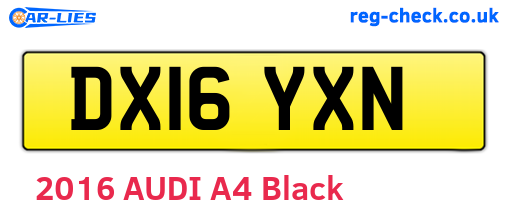 DX16YXN are the vehicle registration plates.