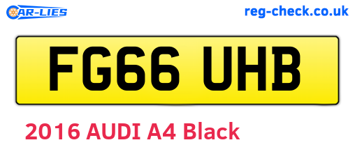 FG66UHB are the vehicle registration plates.