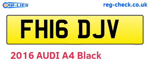 FH16DJV are the vehicle registration plates.