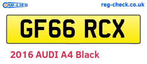 GF66RCX are the vehicle registration plates.