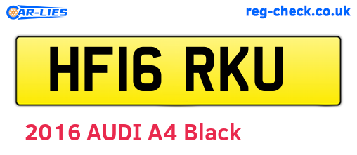 HF16RKU are the vehicle registration plates.