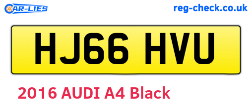 HJ66HVU are the vehicle registration plates.