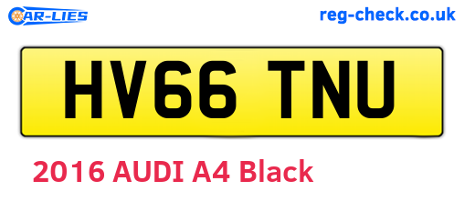 HV66TNU are the vehicle registration plates.