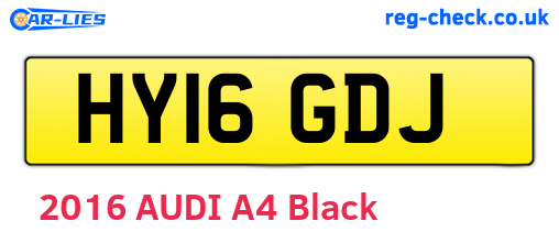 HY16GDJ are the vehicle registration plates.