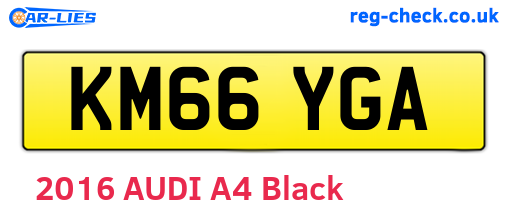 KM66YGA are the vehicle registration plates.