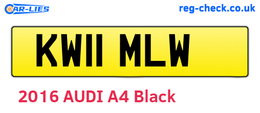 KW11MLW are the vehicle registration plates.