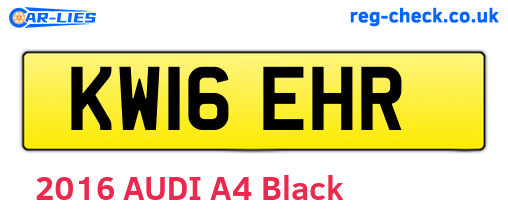 KW16EHR are the vehicle registration plates.