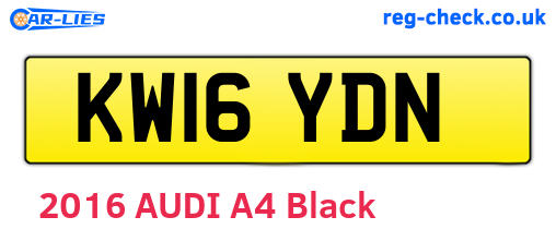 KW16YDN are the vehicle registration plates.