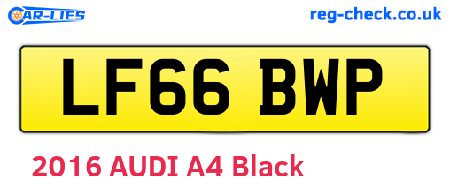 LF66BWP are the vehicle registration plates.