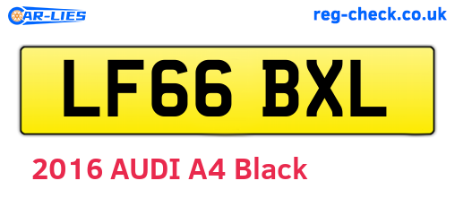 LF66BXL are the vehicle registration plates.