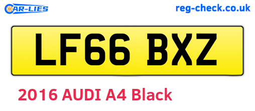 LF66BXZ are the vehicle registration plates.