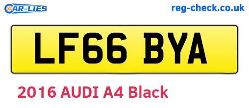 LF66BYA are the vehicle registration plates.