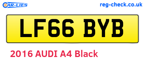 LF66BYB are the vehicle registration plates.