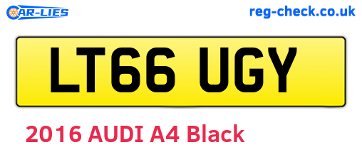 LT66UGY are the vehicle registration plates.