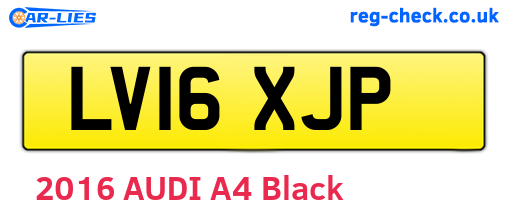 LV16XJP are the vehicle registration plates.