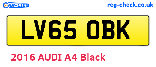 LV65OBK are the vehicle registration plates.