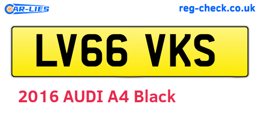 LV66VKS are the vehicle registration plates.