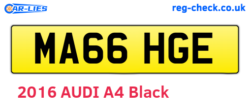 MA66HGE are the vehicle registration plates.