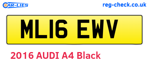 ML16EWV are the vehicle registration plates.