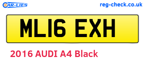 ML16EXH are the vehicle registration plates.