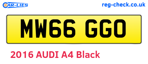 MW66GGO are the vehicle registration plates.