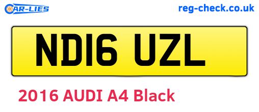 ND16UZL are the vehicle registration plates.