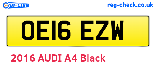 OE16EZW are the vehicle registration plates.