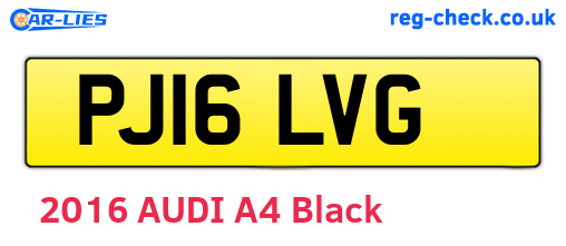 PJ16LVG are the vehicle registration plates.