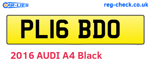 PL16BDO are the vehicle registration plates.