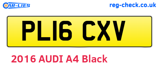PL16CXV are the vehicle registration plates.