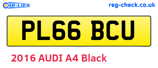 PL66BCU are the vehicle registration plates.