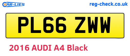 PL66ZWW are the vehicle registration plates.
