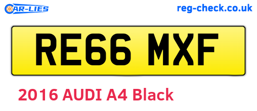 RE66MXF are the vehicle registration plates.