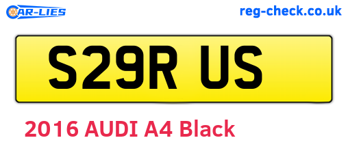 S29RUS are the vehicle registration plates.