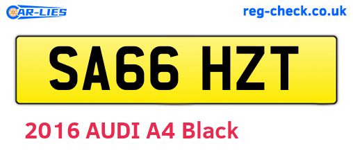 SA66HZT are the vehicle registration plates.