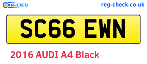 SC66EWN are the vehicle registration plates.