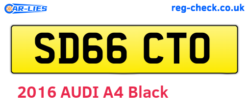 SD66CTO are the vehicle registration plates.