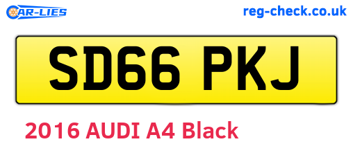 SD66PKJ are the vehicle registration plates.